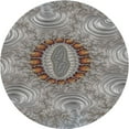 thumbnail image 1 of Ahgly Company Machine Washable Indoor Round Transitional Gray Area Rugs, 4' Round, 1 of 7