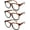 Brown, variant on EYE ZOOM 3 Pairs Ladies Plastic Frame Stylish Style Reading Glasses for Women, Red, Strength: +2.50