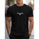 thumbnail image 1 of Men's Casual Bird Printed Round Neck Short Sleeve T-Shirt, Summer, 1 of 6