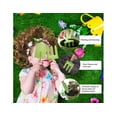 thumbnail image 5 of Juego de herramientas de jardinería para niños de metal, juego de jardinería para niños que incluye paleta, tenedor y rastrillo con mango de madera, juego de herramientas para niños de playa (verde), 5 of 5