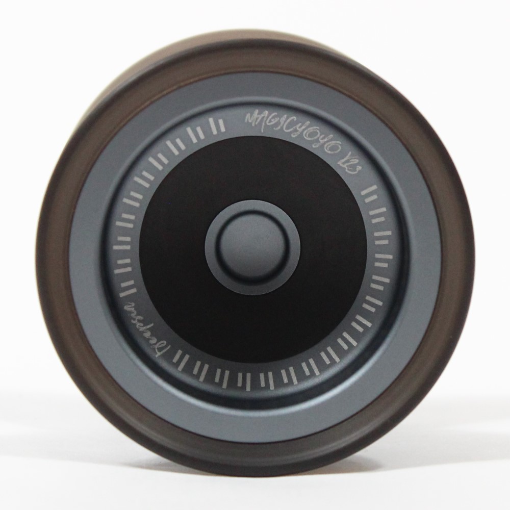 MAGICYOYO V13 Deepspin Bi-Material Yo-Yo - Aluminum Body with PC - Responsive/Unresponsive YoYo (Grey with Black PC)