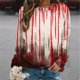 thumbnail image 3 of Sudadera con estampado de terror de Halloween en 3D de Harajuku, sudaderas con cuello redondo con estampado de sangre roja, ropa de moda para mujer, sudadera, 3 of 5