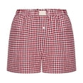 thumbnail image 2 of Valcatch Women Pajamas Shorts Y2k Plaid Elastic Waist Boxer Pj Bottoms Casual Lounge Sleep Shorts, 2 of 3