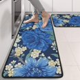 thumbnail image 2 of Kitchen Rugs Sets Of 2,Pioneer Flower Floral Print Pattern Anti Fatigue Kitchen Mat Rugs Non Slip Washable,Decorative Kitchen Floor Mats for Kitchen,Sink,Laundry,17"x47"+17"x47", 2 of 5