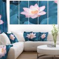 thumbnail image 1 of Blooming Pink Lotus Flower - Oversized Beach Canvas Artwork, 1 of 3