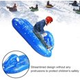 thumbnail image 3 of Inflatable Snow Sled Snow Tube Winter Sleigh Snow Sled Snowflake Pattern Portable Snow Rider Snow Racer Motorboat for Winter Holiday Skiing Water Games (Blue), 3 of 8