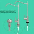 thumbnail image 2 of Kitchen Faucet, Stainless Steel Straight Drinking Water Purification Faucet, 4 Points 2 Points European Style Gooseneck Pure Water Machine Faucet, Brushed,2 Points, 2 of 5