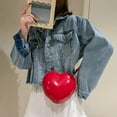 thumbnail image 4 of Bolsos Bandolera Con Cadena Hombro para Mujer Con Corazón para Niñas (rojo), 4 of 8