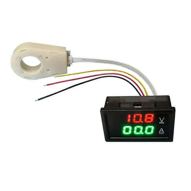 Hall Ammeter Voltmeter DC 0-300V 200A Battery Monitor LED Digital Current Voltage Meter 12V 24V 36V