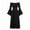 BB-Black, variant on QATAINLAV Women's Halloween Dress Off Shoulder Ruffled Hem Witch Costume Solid Color Gothic Flowy Dresses Purple M