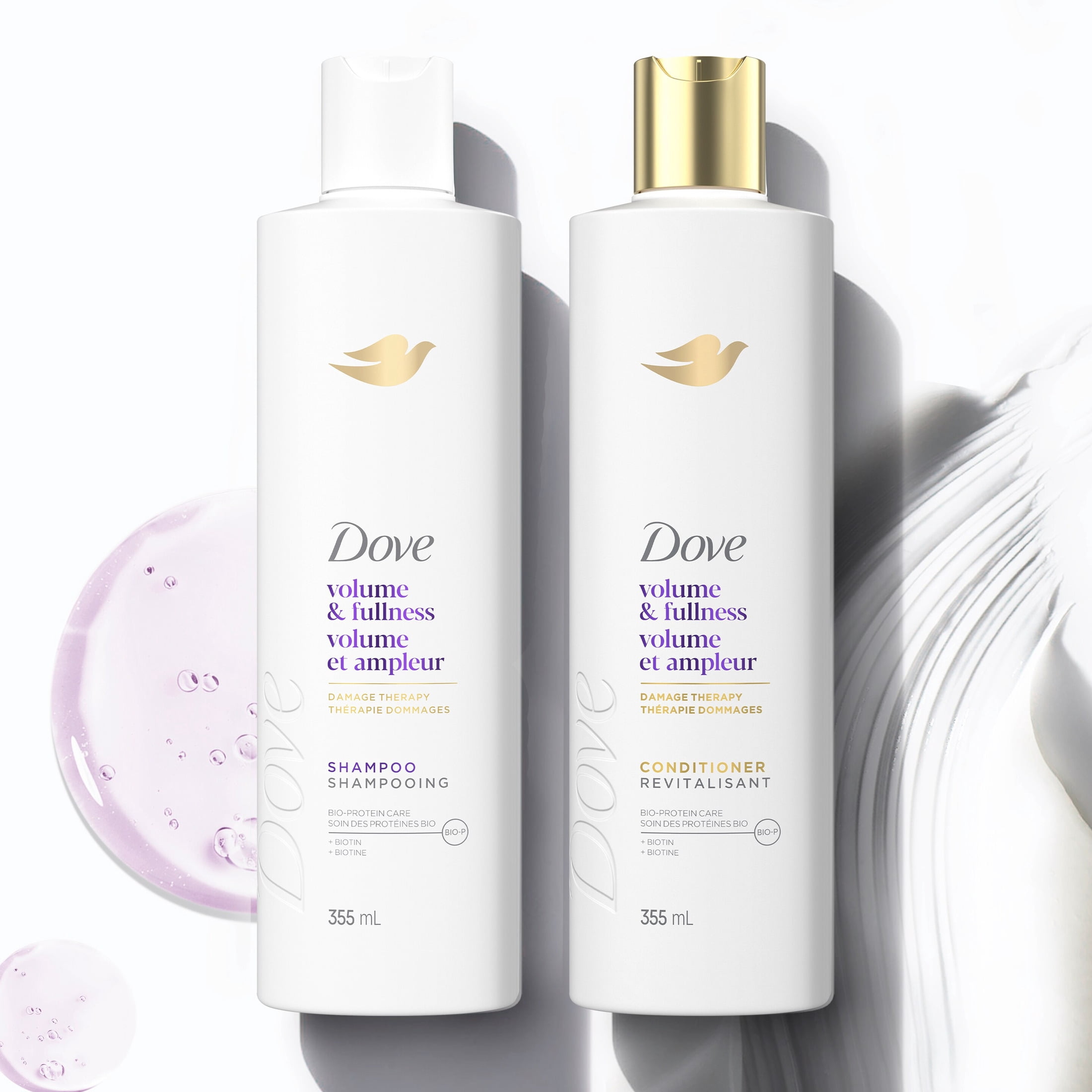 Dove Shampoo & Conditioner for Fine, Thin Hair Volume and Fullness with Bio-Protein Care Technology and Biotin ,12 fl oz 2 Pack