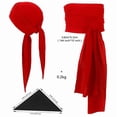 thumbnail image 3 of ICQOVD Pirate Costume Accessory Set Bandana Waist Sash Head Scarf, 3 of 3