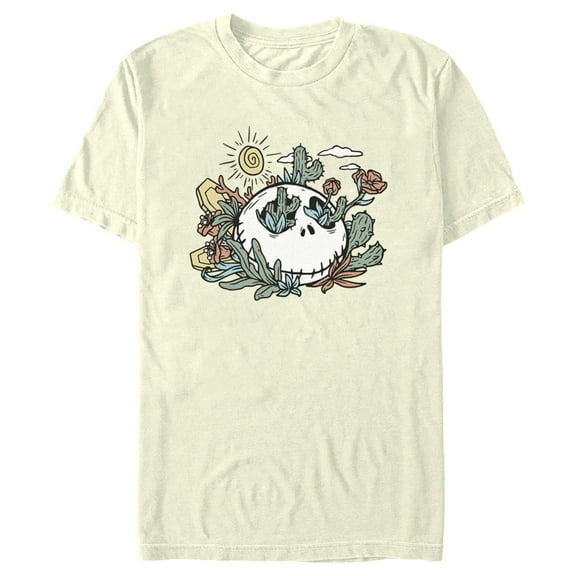 Men's The Nightmare Before Christmas Cacti Jack Graphic Tee Beige Medium