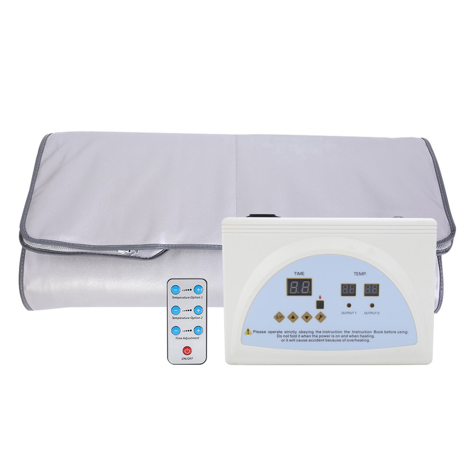 Far Infrared Sauna Blanket 110V Waterproof Detoxification Blanket with Safety Switch Used As Home Sauna for Body Shape Slimming Fitness US