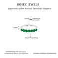 thumbnail image 6 of Rosec Jewels 3/4 CT Round Green Emerald Seven Stone Gold Ring for Women - May Birthstone, 14K White Gold, US 9.00, 6 of 7
