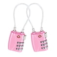 thumbnail image 1 of Candado para maletas Rosa aprobado por la TSA (2 piezas) Timotech  Candado para maleta, 1 of 5