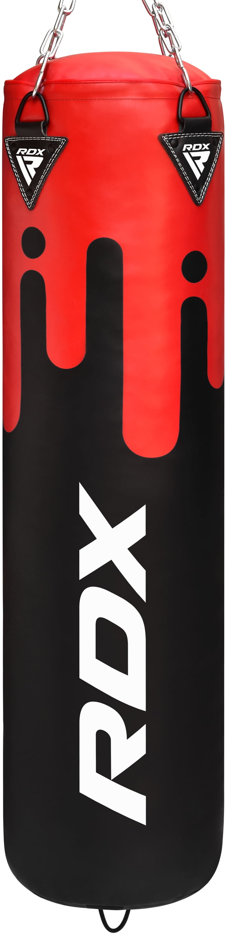 RDX Punching Bag Unfilled Anti Swing Set Kick Boxing MMA Training Gloves Heavy Punching Mitts Hanging Chain wall Bracket Muay Thai 4PC Martial Arts 4FT 5FT