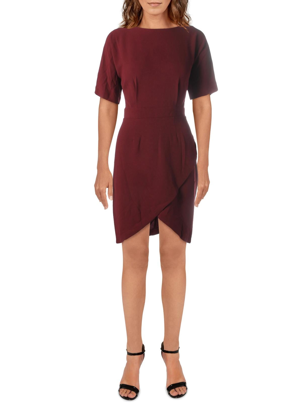 bobeau crepe wrap dress