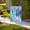 thumbnail image 4 of Bandera de jardín de temporada congelada de doble cara, bandera navideña para decoración navideña al aire libre., 4 of 8