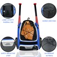 thumbnail image 2 of WDOplteas Mochila Béisbol Bate Softbol Gran Capacidad para Jóvenes Adultos (azul), 2 of 9