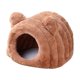 thumbnail image 4 of Cama para hámster cómoda para otoño e invierno, cueva para animales pequeños, hábitat de escondite. Marrón, 4 of 8
