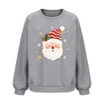 thumbnail image 3 of Ahabrexf Women Gifts for Christmas Blouses for Women Fashion Women's Fashion Loose Casual Christmas Printed Round Neck Long Sleeve Hoodless Sweatshirt Womens Christmas Gifts Blouses for Women Fashion, 3 of 7