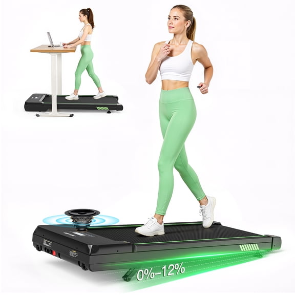 Akluer 2.5HP Walking Pad, with 12% Auto Incline Treadmills, Smart App Scenic Routes & Bluetooth Speaker for Home and Office