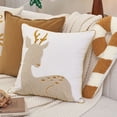 thumbnail image 3 of Fiudx Almohada Navideña con Diseño de Menta Roja y Blanca, Suave y Cómoda, Decoración Acogedora de Invierno, para Sala de Estar, Oficina, Regalos Navideños, 1 Funda de Cojín., 3 of 6