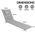 thumbnail image 4 of Pellebant Outdoor Set of 2 Chaise Lounge Cushions with Headrest for Patio Furniture,80"L x 26"W x 1"T Light Gray, 4 of 10