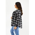 thumbnail image 2 of Sobre camisa con capucha Roman Fashion/Tallas EXtras, 8066 (Negro cuadros) negro 38, 2 of 7