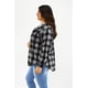 thumbnail image 2 of Sobre camisa con capucha Roman Fashion/Tallas EXtras, 8066 (Negro cuadros) negro 36, 2 of 7