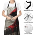 thumbnail image 6 of Lsque Dark Red Hooded Girl Waterproof Apron Chef Aprons for Men Heavy Duty Chemical Work Apron Extra Long Grilling Aprons with Adjustable Bib Apron, 6 of 9
