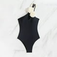 thumbnail image 6 of Womens One Piece Bathing Suit Open Back Halter/One Shoulder Slimming Beach Summer Outfit Cute Swimwear (XL, Black), 6 of 6