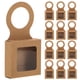 thumbnail image 1 of GOOHOCHY Caja de papel Kraft para botellas de vino, 25 unidades, con ventana transparente, vacía, para regalo, 1 of 8