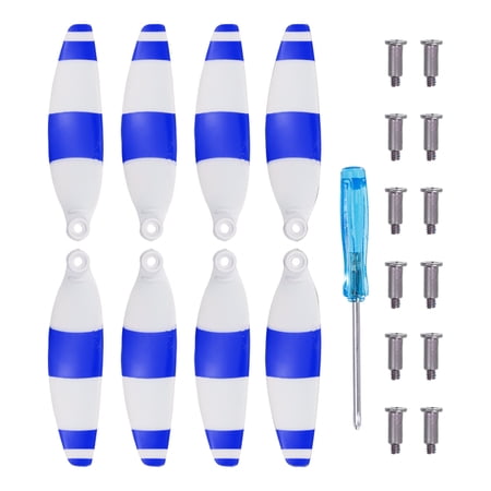 Mini 2 RC Propellers Blades Props White Blue with Screwdriver/Screw  for Mini 2 Drone  Quadcopter  Pack of 8