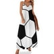 thumbnail image 1 of Vestido sin mangas de balón de fútbol, vestido elegante, vestido de verano para mujer , ropa de playa, 1 of 7