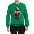 thumbnail image 2 of Wild Bobby Marilyn Monroe Watercolor Love Pop Culture Unisex Crewneck Graphic Sweatshirt, Kelly, Large, 2 of 5