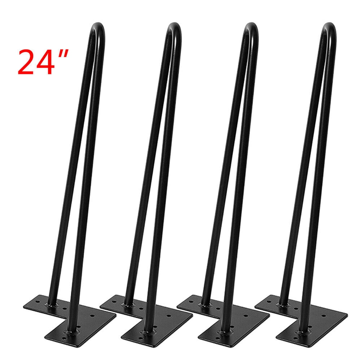 4PCS Metal Hairpin Rod Table Desk Iron Legs Heavy Duty Furniture Industrial  ~ 