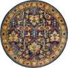 thumbnail image 2 of Rugs.com Kennedy Collection Rug – 5' Round Blue Medium Rug Perfect For Kitchens, Dining Rooms, 2 of 9