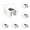 5 Pcs, variant on 10 Pack White Self-Adhesive Wall Mount Broom and Mop Gripper Holders, No Drill Garage and Laundry Room Tool Organizer Racks with Auxiliary Hanging Hooks, 2.36×2.36×1.77 Inch