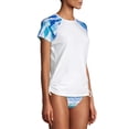 thumbnail image 4 of Time and Tru Women's Short Sleeve Rash Guard Swim Cover Up, 4 of 6