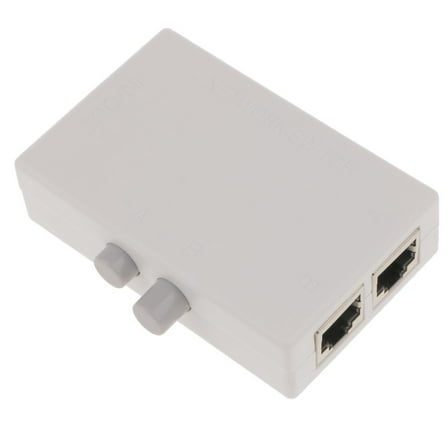 Network Switch Ethernet Switch Manual Selector 100 Mbps Speed for Two Computers Sharing One Network
