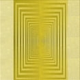 thumbnail image 1 of Ahgly Company Indoor Square Patterned Bold Yellow Area Rugs, 7' Square, 1 of 6