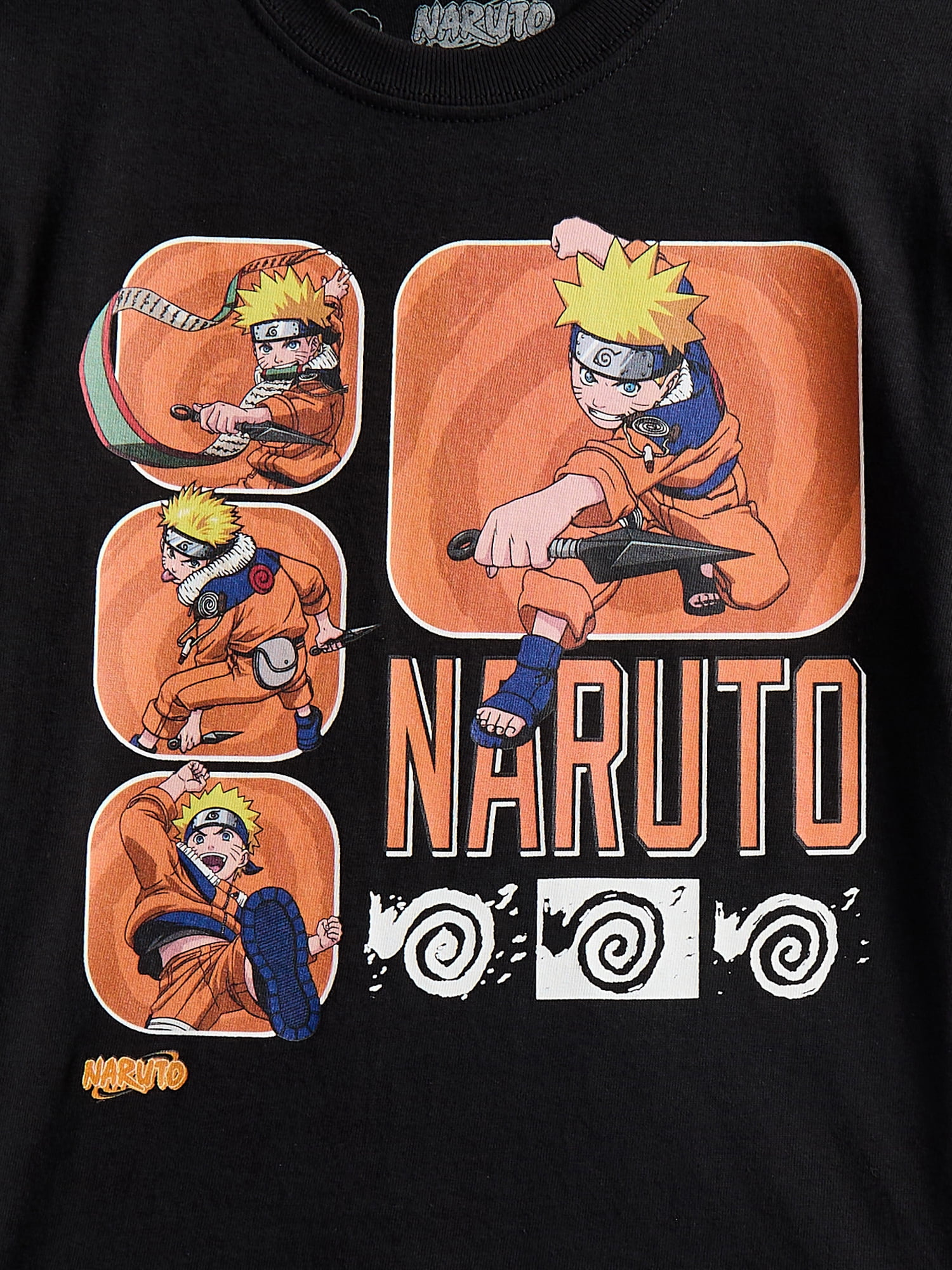 Naruto Boys Cotton Graphic Tee with Short Sleeves, 2-Pack, Sizes XS-2XL
