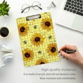 thumbnail image 4 of FMSHPON Bees Sunflowers Yellow Buffalo Plaid Clipboard Hardboard Wood Nursing Clip Board and Pull for Standard A4 Letter 13x9 inches, 4 of 7