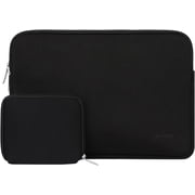 Mosiso 13.3 inch Laptop Sleeve for MacBook Pro 14 inch M4 M3 M2 M1 Lenovo Dell HP Asus Acer, Protective Neoprene Notebook Bag with Small Case, Black
