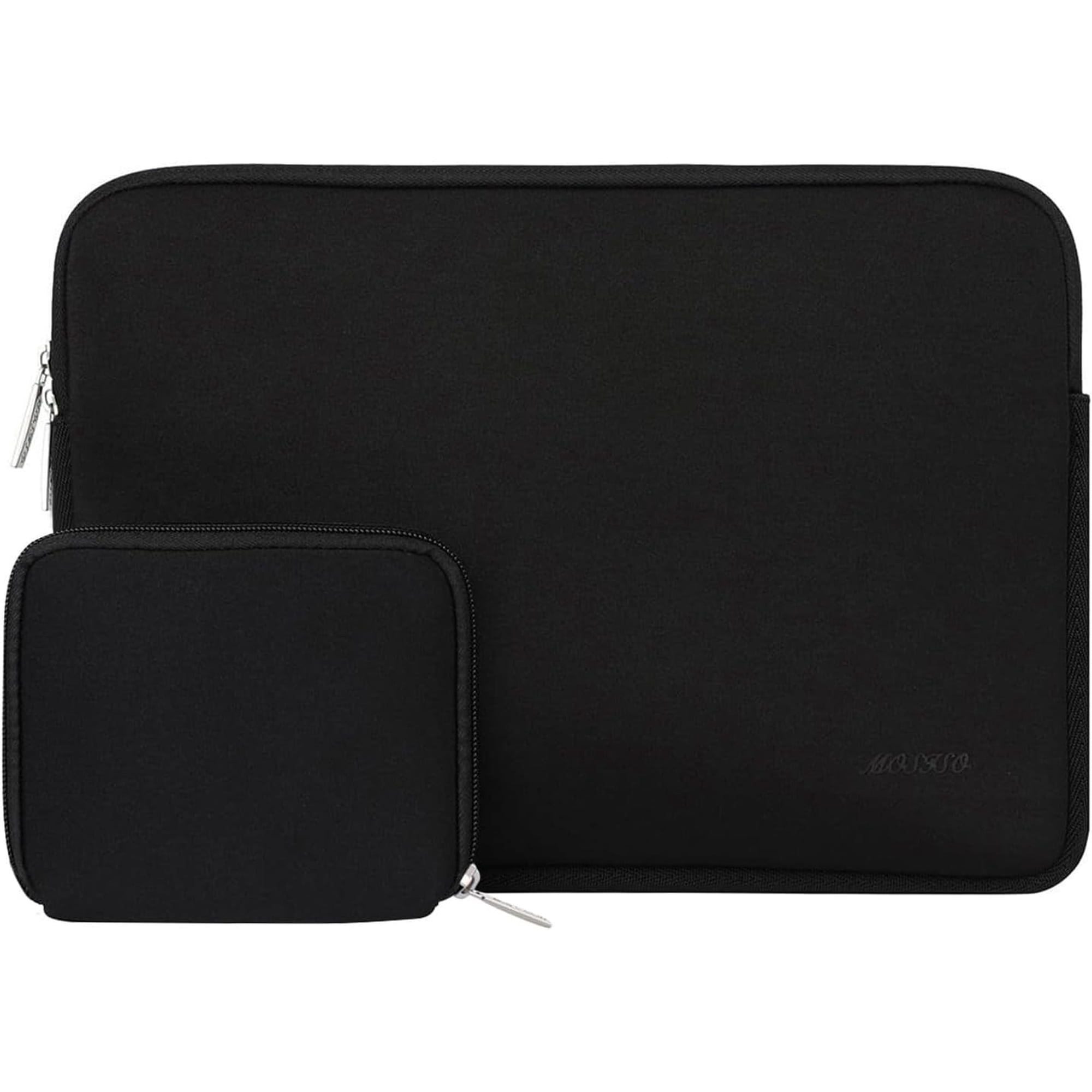 Mosiso 13.3 inch Laptop Sleeve for MacBook Pro 14 inch M4 M3 M2 M1 Lenovo Dell HP Asus Acer, Protective Neoprene Notebook Bag with Small Case, Black