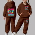 thumbnail image 2 of Girls Tracksuit Size 7 Casual Fashion Hoodie and Jogger Cute Printed Pullover Tracksuit for Kids and Daily Wear, 2 of 7