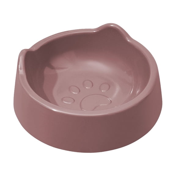 chaungfeng Plastic Cat Bowls with Paw Pattern, Dog Food Dish for Large Dogs, Water Bowl for Cats to Protects the Neck, for Small Dog, Fat Faced Cat, Kitten (Pink, 1 Pack)