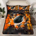 thumbnail image 2 of Erosebridal American Football Bed Sheets Set Queen Size, Rugby Sports Bed Sheets Queen, Geometric Room Decor, 4-piece, 2 of 6